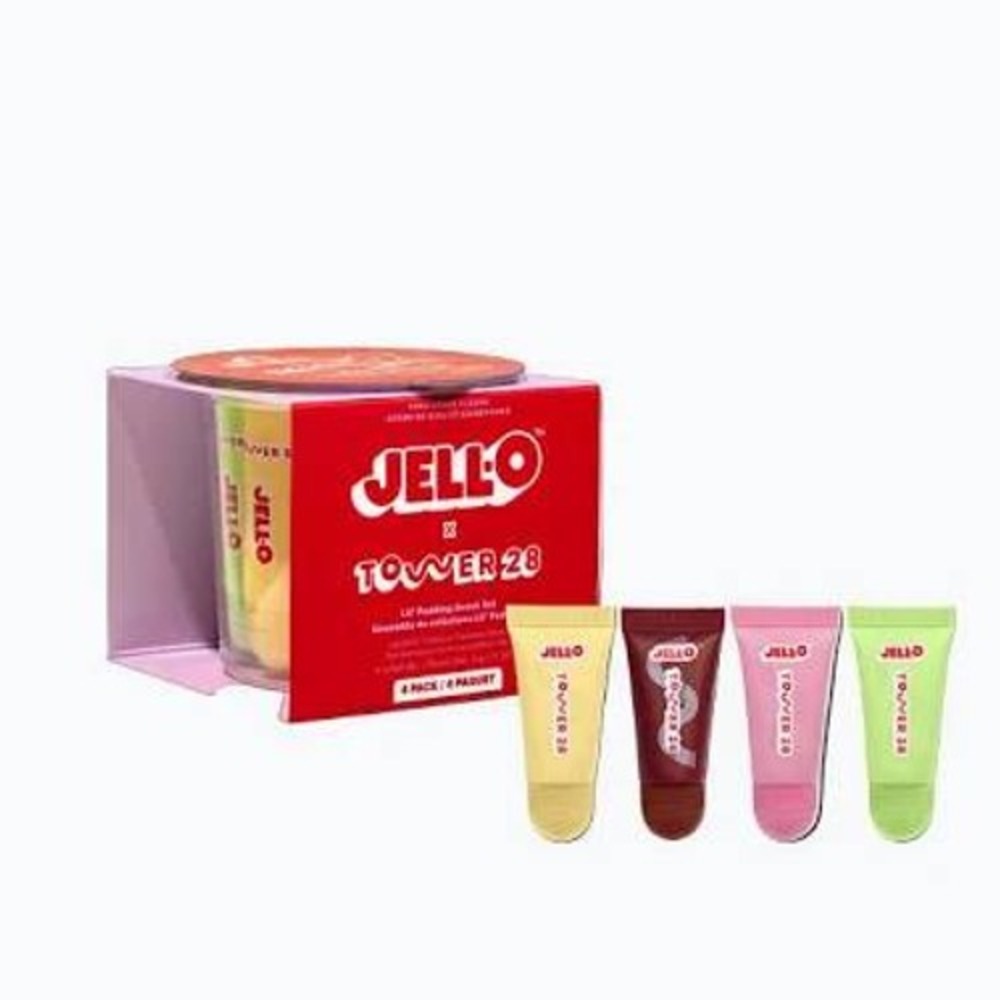 MSRP $20.00, Tower 28, JELLO Lil Pudding Snack Set of 4, **NIB, Travel Size